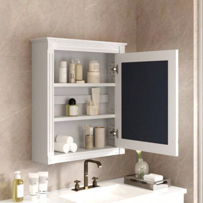 24x 27 Wall Mounted Bathroom Storage Cabinet with Mirror, Medicine Cabinet with Height Adjustable Shelf, Over Toilet Space Saver Cabinet