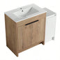 30 Freestanding Bathroom Vanity with White Ceramic Sink 2 Soft - Close Cabinet Doors KD - PACKING, BVB02430IMO - BL9075B
