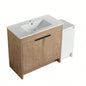 30 Freestanding Bathroom Vanity with White Ceramic Sink 2 Soft - Close Cabinet Doors KD - PACKING, BVB02430IMO - BL9075B
