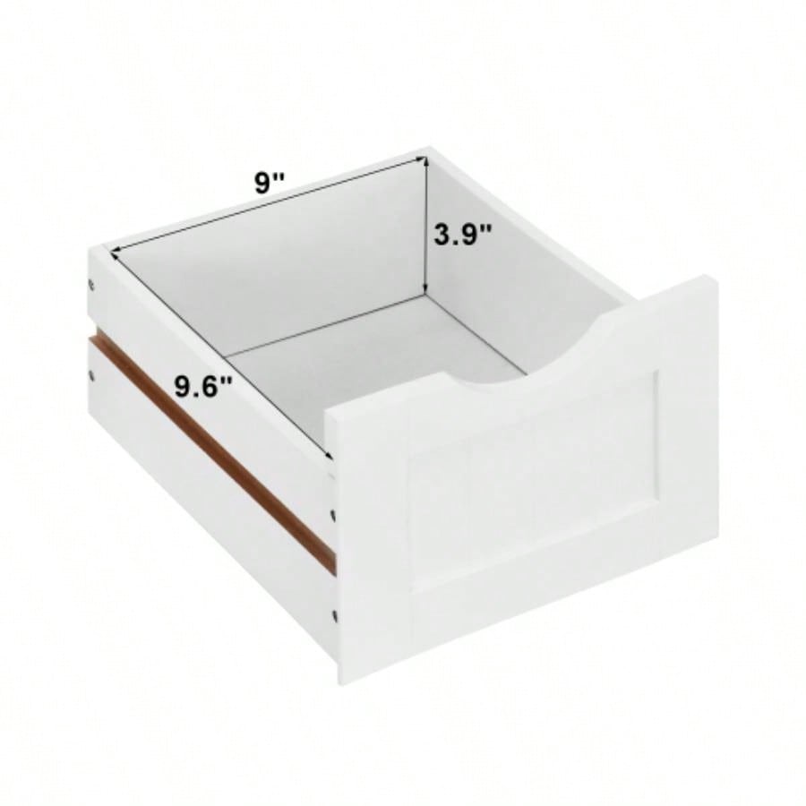 White Bathroom Storage Cabinet, Freestanding Cabinet with Drawers
