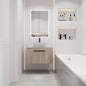 30 Modern Design Float Bathroom Vanity With Ceramic Basin Set, Wall Mounted White Oak Vanity With Soft Close Door, KD - Packing, KD - Packing, 2 Pieces ParcelTOP - BAB400MOWH