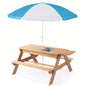 3 - in - 1 Kids Outdoor Wooden Picnic Table With, Convertible Sand Wate, Gray ASTM CPSIA CERTIFICATION