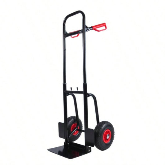 Heavy duty manual truck with double handles 330 lb steel trolley moving heavy platform truck with 10 rubber wheels moving/warehouse/garden/grocery