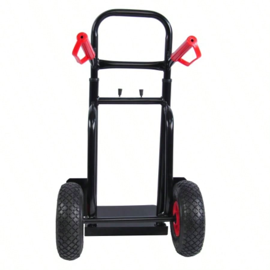 Heavy duty manual truck with double handles 330 lb steel trolley moving heavy platform truck with 10 rubber wheels moving/warehouse/garden/grocery