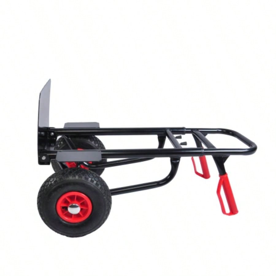 Heavy duty manual truck with double handles 330 lb steel trolley moving heavy platform truck with 10 rubber wheels moving/warehouse/garden/grocery