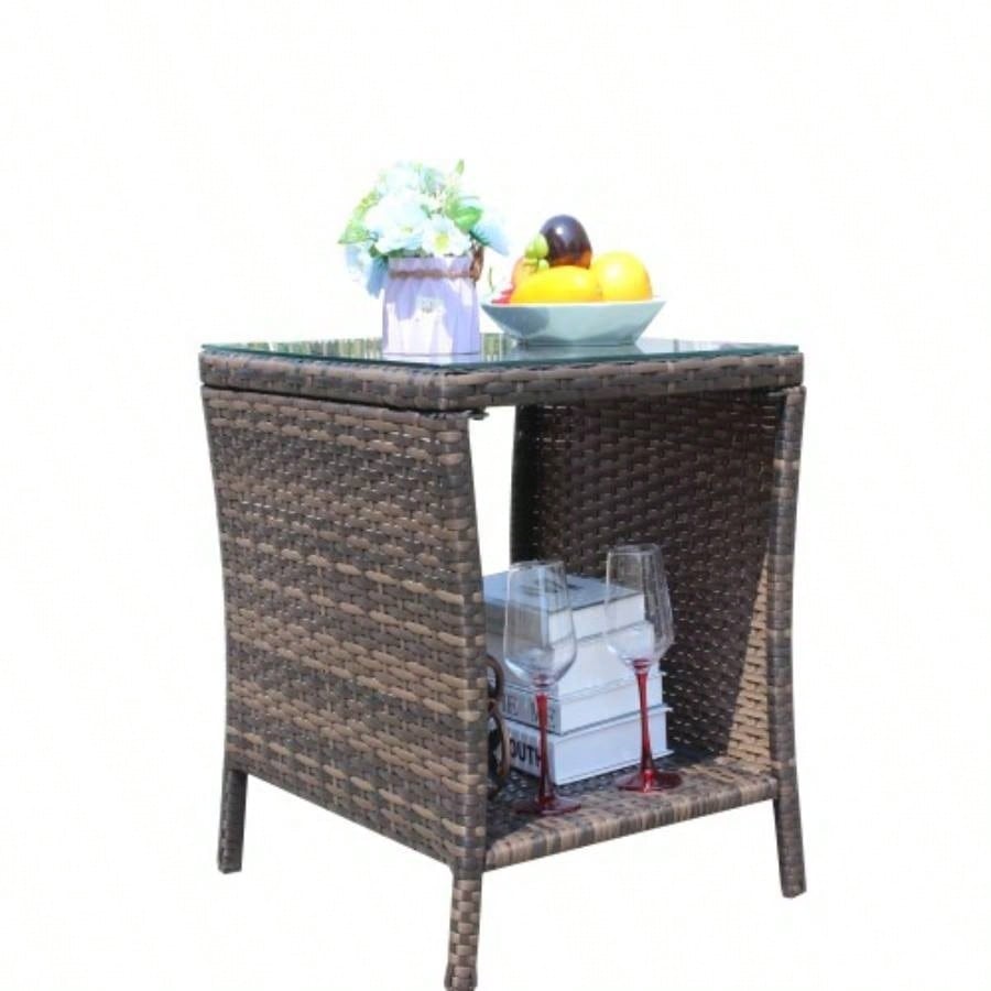 Outdoor patio Furniture 1 Coffee Table with tempered glass