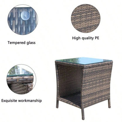 Outdoor patio Furniture 1 Coffee Table with tempered glass