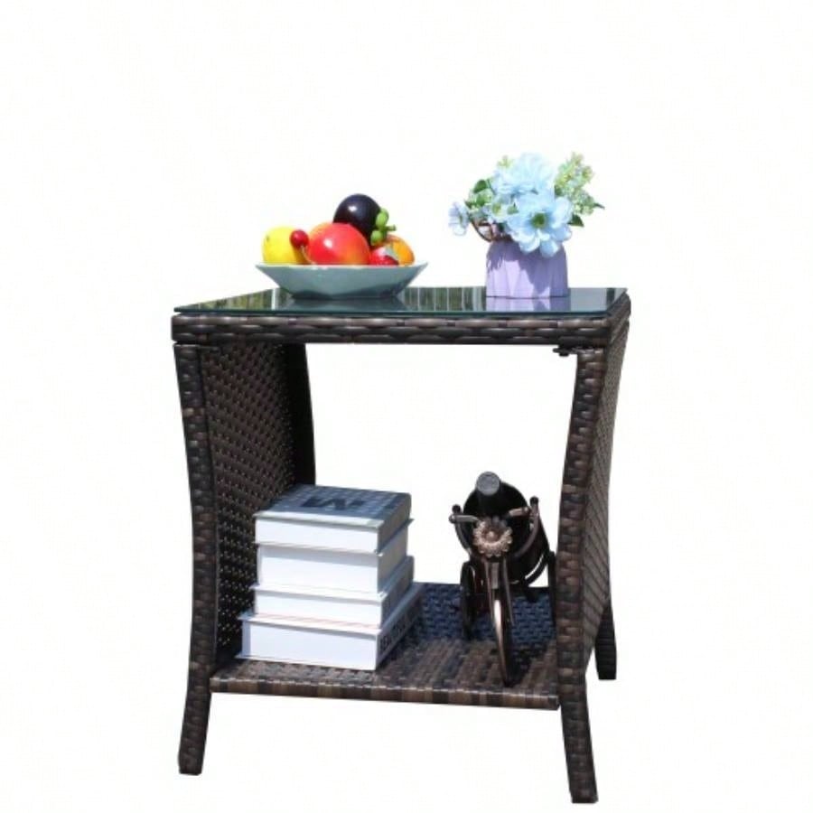 Outdoor patio Furniture 1 Coffee Table with tempered glass
