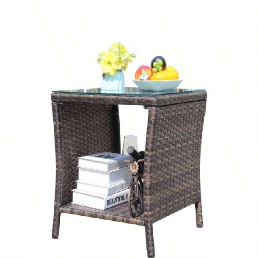Outdoor patio Furniture 1 Coffee Table with tempered glass