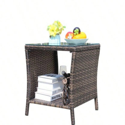 Outdoor patio Furniture 1 Coffee Table with tempered glass