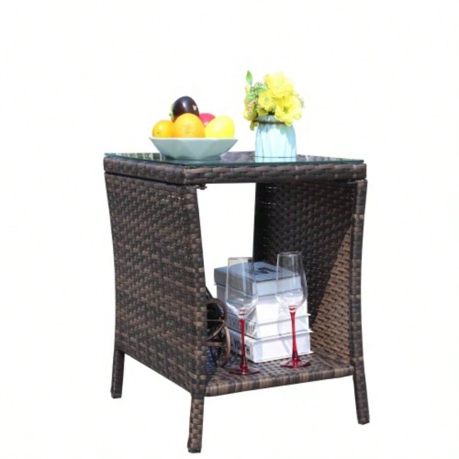 Outdoor patio Furniture 1 Coffee Table with tempered glass