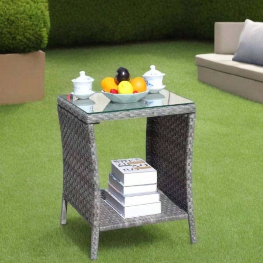 Outdoor patio Furniture 1 Coffee Table with tempered glass