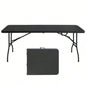 4ft Portable Folding Table IndoorOutdoor Maximum Weight 135KG Foldable Table Camping White