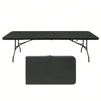 4ft Portable Folding Table IndoorOutdoor Maximum Weight 135KG Foldable Table Camping White