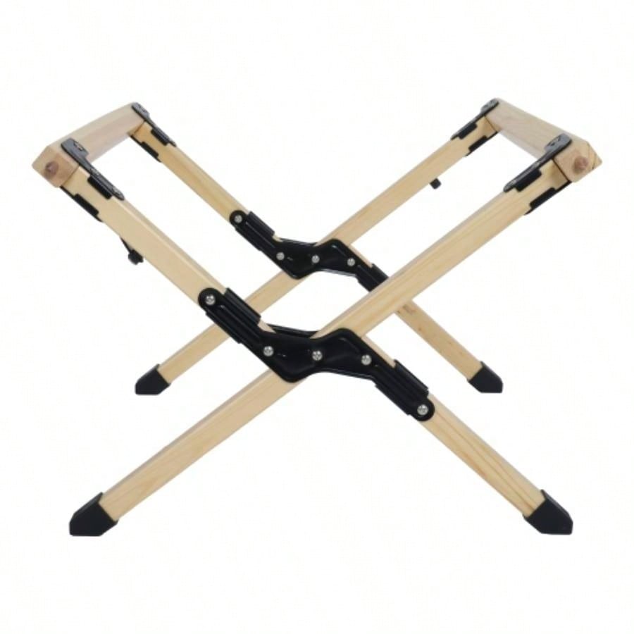 Portable Foldable Outdoor Picnic Table - Natural Beech Wood Camping Table with X - Frame Design - Small Sizes