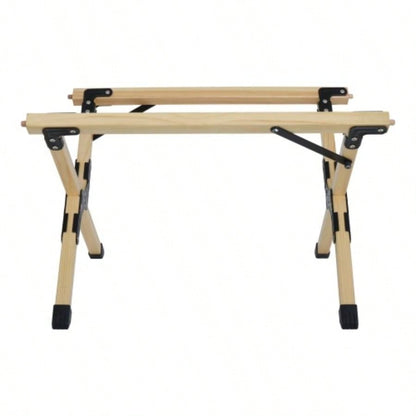 Portable Foldable Outdoor Picnic Table - Natural Beech Wood Camping Table with X - Frame Design - Small Sizes