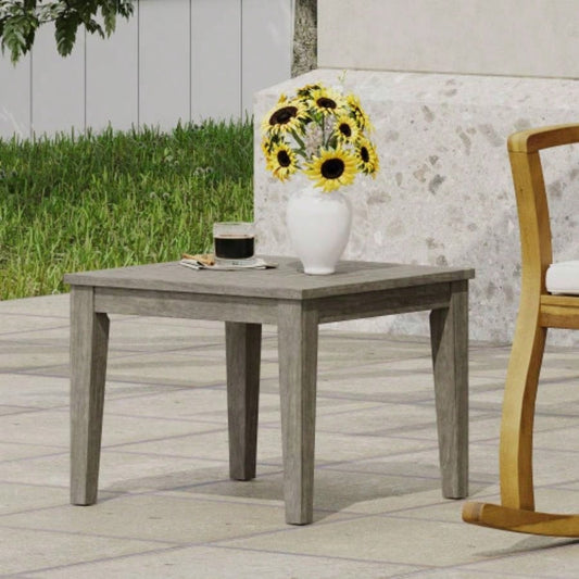 Hampton Outdoor Acacia Wood Side Table, 20x 20 Dx 15.75 H,