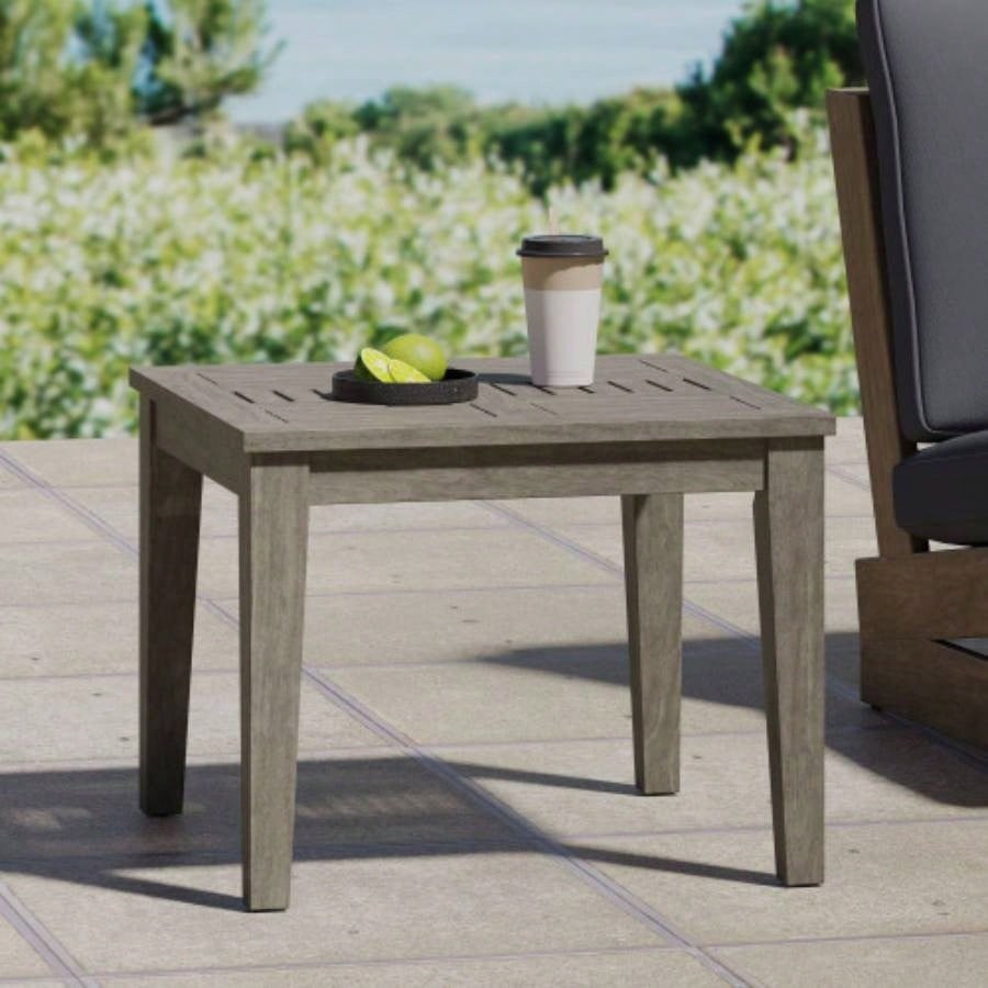 Hampton Outdoor Acacia Wood Side Table, 20x 20 Dx 15.75 H,