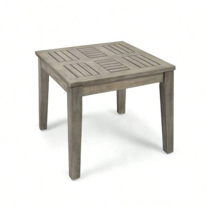 Hampton Outdoor Acacia Wood Side Table, 20x 20 Dx 15.75 H,