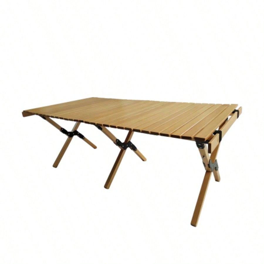 Multi - Function Wooden Foldable Portable Patio Dining Table, NaturalIndoor and outdoor universal, Natural