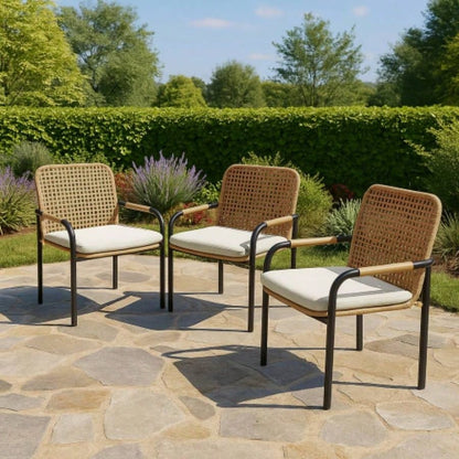 59 Outdoor Patio Dining Table, Polywood Tabletop with Hole, Iron, Rectangular Dining Table Garden, Backyard, Porch