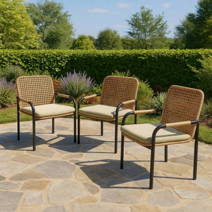59 Outdoor Patio Dining Table, Polywood Tabletop with Hole, Iron, Rectangular Dining Table Garden, Backyard, Porch