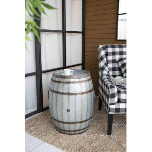 22.5x22.5x26 Drum Side Table
