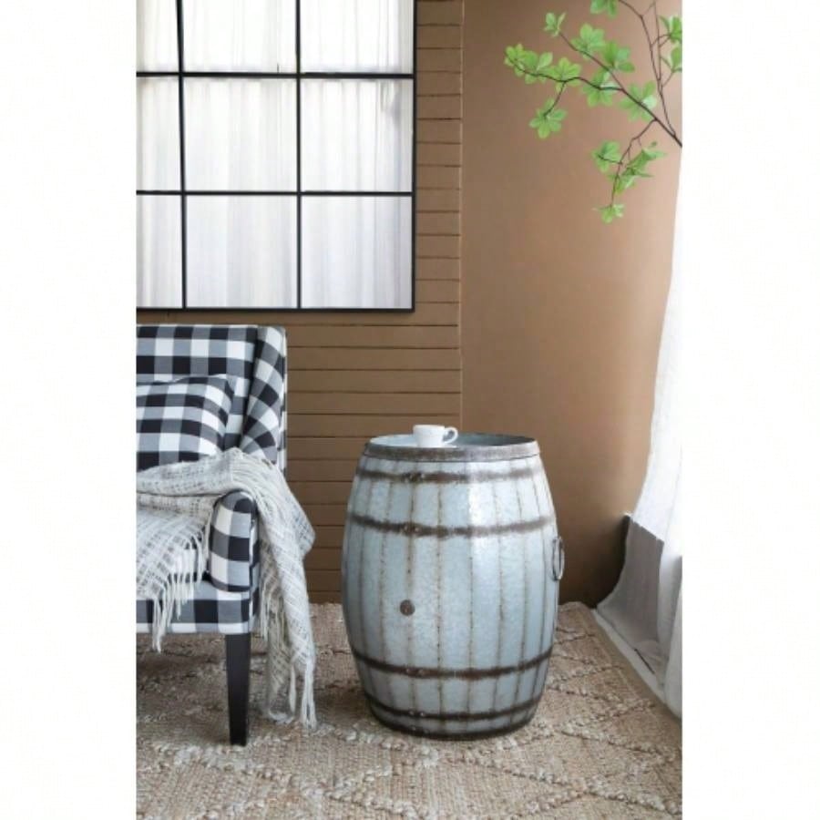 22.5x22.5x26 Drum Side Table