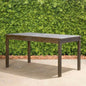 Caladesi - washed Rectangular Farmhouse Wood Patio Dining Table 6 Seaters