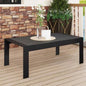 All - Weather Aluminum Outdoor Coffee Table, Modern Coffee Table Outside, Rectangle Patio Coffee Table - White