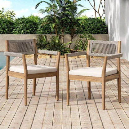 Outdoor Acacia Wood Patio Dining Table, 47.25 - inch - large round dining table, Backyard, Lawn, Balcony, Light Teak