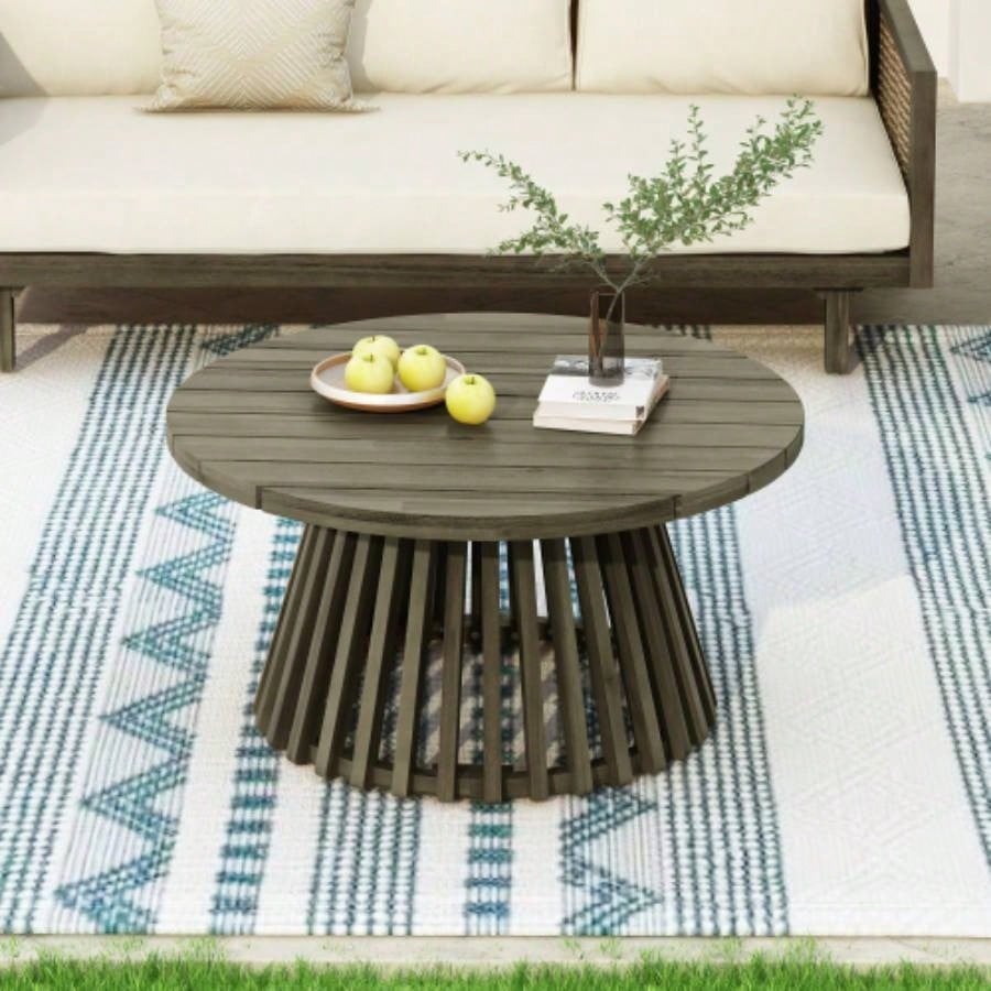 Acacia Wood Patio Coffee Table