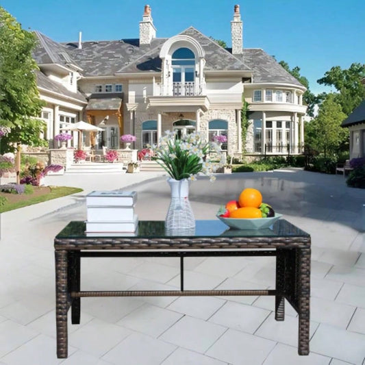 Outdoor patio Furniture 1 Coffee Table with tempered glass