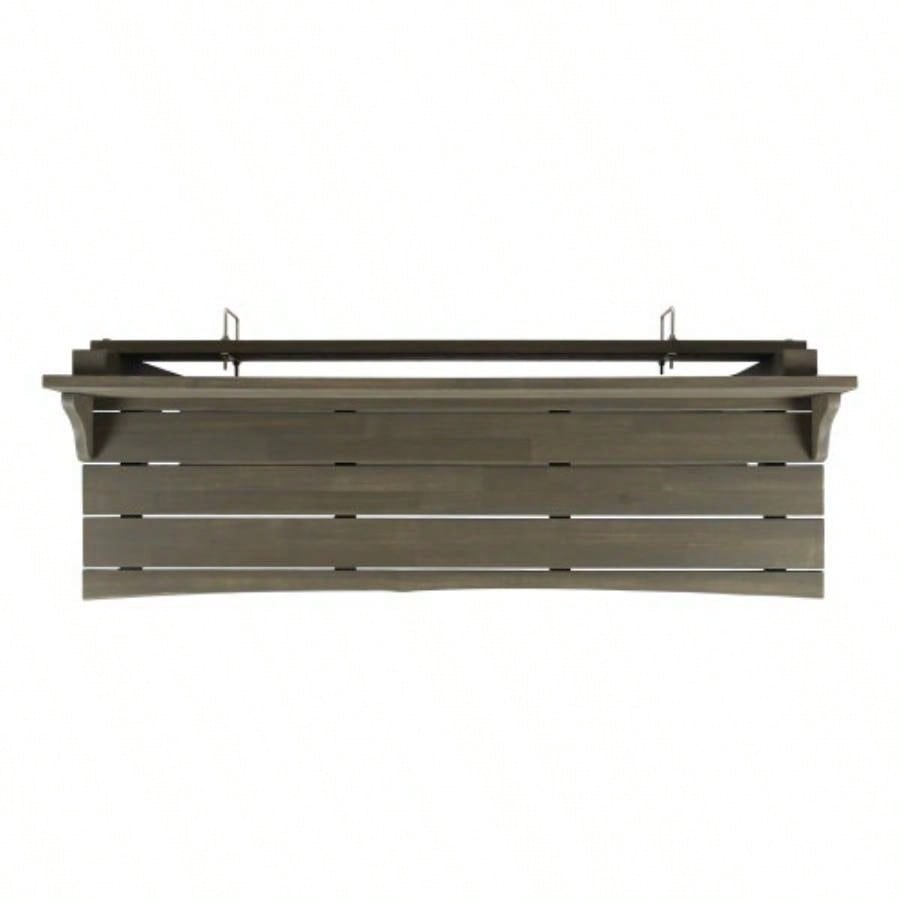 Outdoor Acacia Wood Balcony Bar Table, Gray