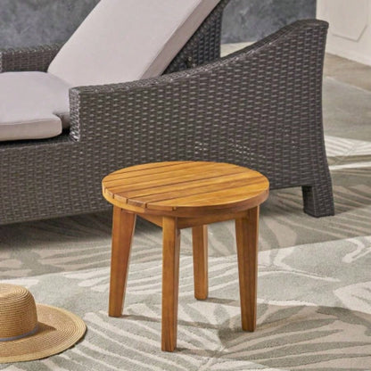 Outdoor 16 Acacia Wood Side Table, Teak