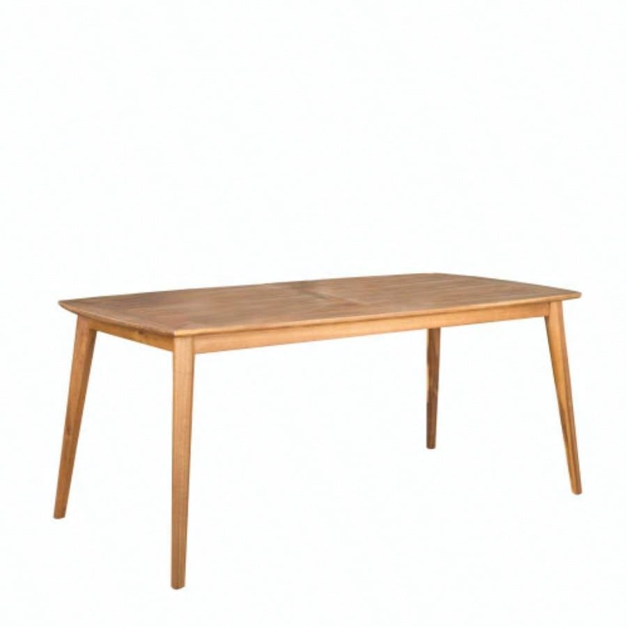 Outdoor Dining Table with Acacia Wood Frame, Teak
