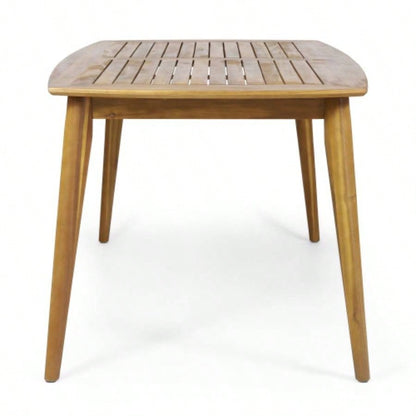 Outdoor Dining Table with Acacia Wood Frame, Teak