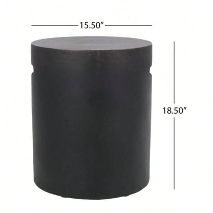 Outdoor LightWeight Concrete Side Table, Copper
