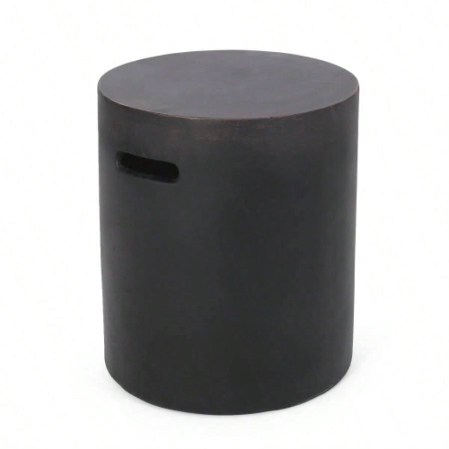 Outdoor LightWeight Concrete Side Table, Copper