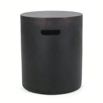 Outdoor LightWeight Concrete Side Table, Copper
