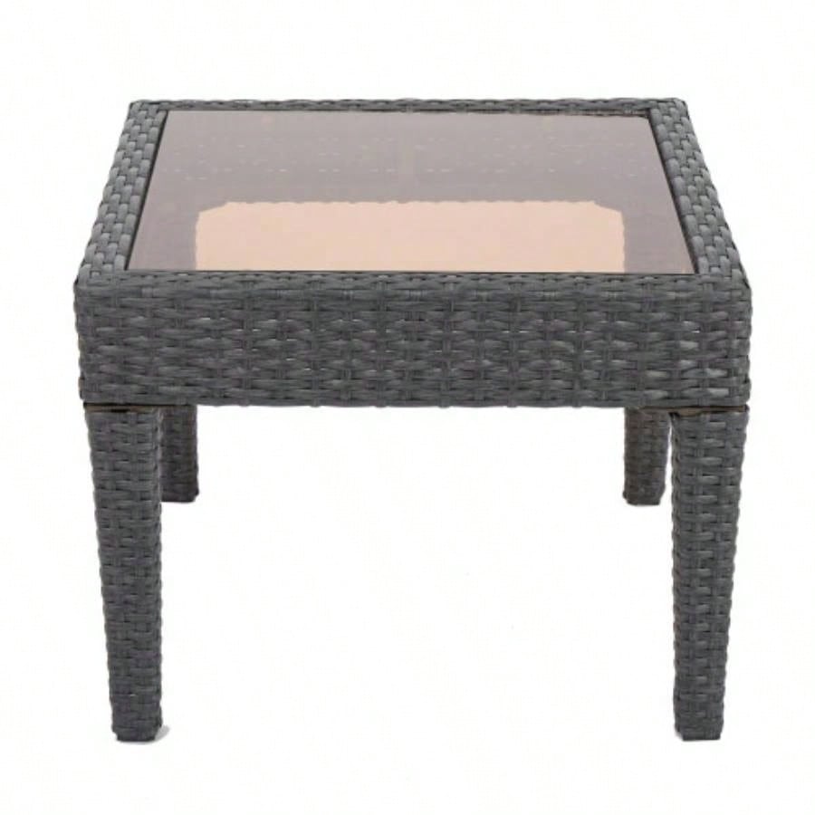 Outdoor Antibes Wicker Side Table, Accent Table,