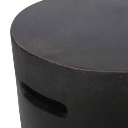 Outdoor LightWeight Concrete Side Table, Copper