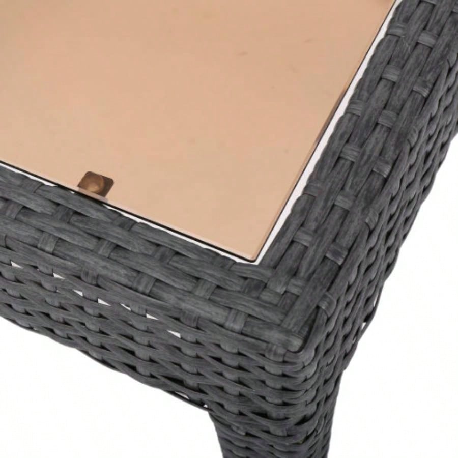 Outdoor Antibes Wicker Side Table, Accent Table,