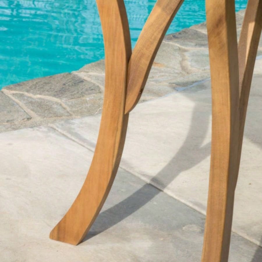 Outdoor Acacia Wood Square Dining Table - 31.50Lx 31.50x 30.00H - Natural brown