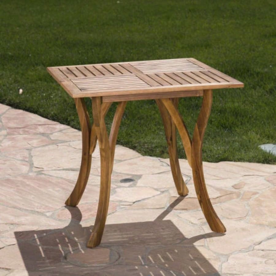 Outdoor Acacia Wood Square Dining Table - 31.50Lx 31.50x 30.00H - Natural brown