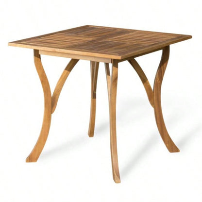 Outdoor Acacia Wood Square Dining Table - 31.50Lx 31.50x 30.00H - Natural brown