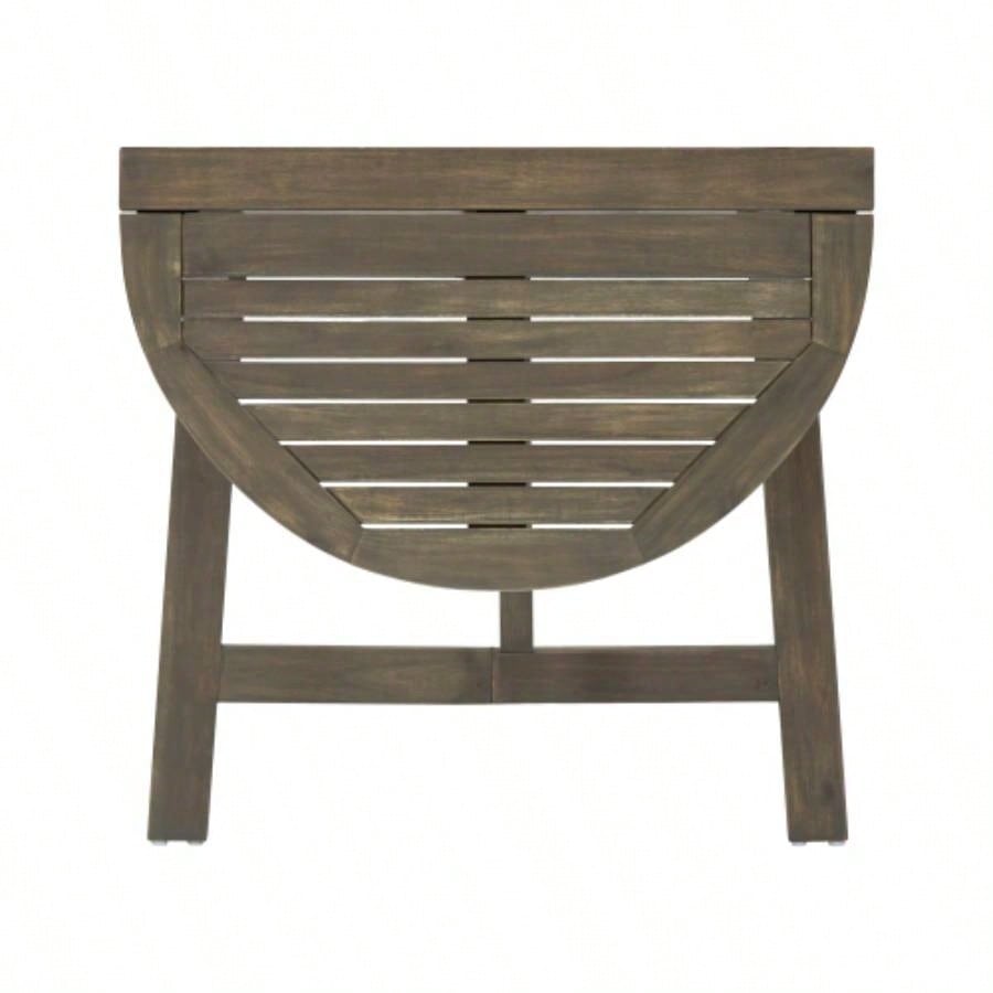 Outdoor Half - Round Folding Acacia Wood Bistro Table,