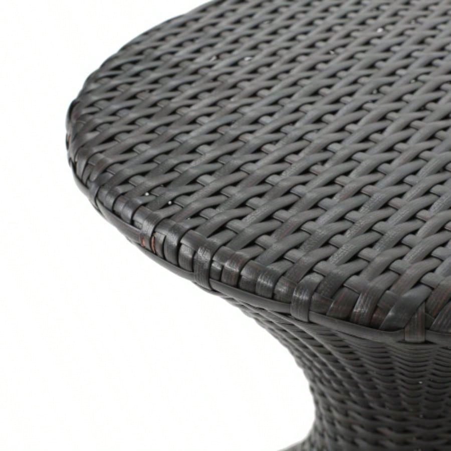 Outdoor 16 - inch Multi - brown Wicker Hourgla Side Table