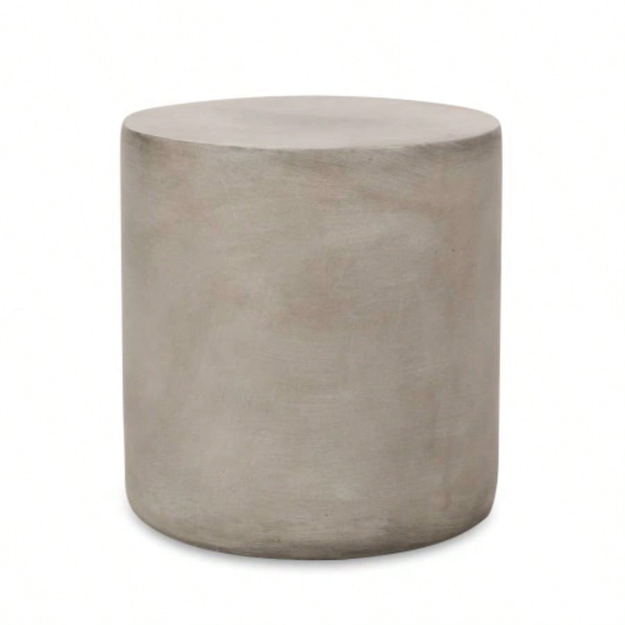 Outdoor LightWeight Concrete Side Table, Light Gray