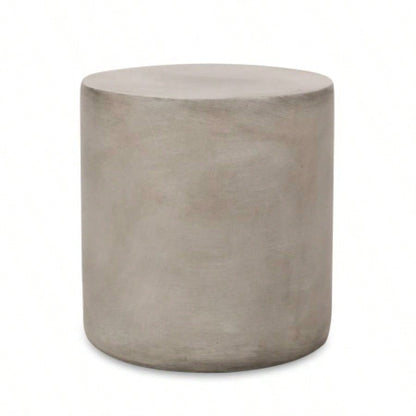 Outdoor LightWeight Concrete Side Table, Light Gray